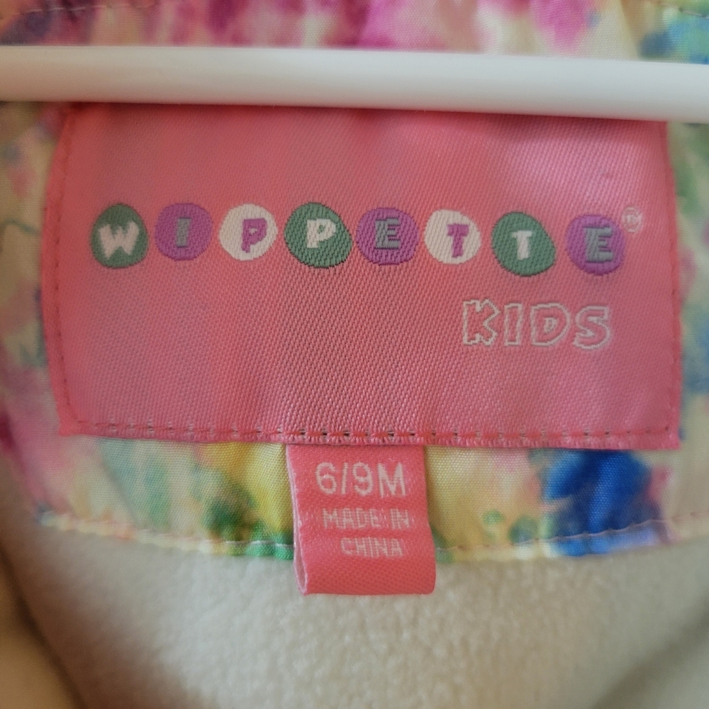 6-9 month Wippette snowsuit unicorn rainbow colorful baby infant mittens footies - Picture 7 of 11